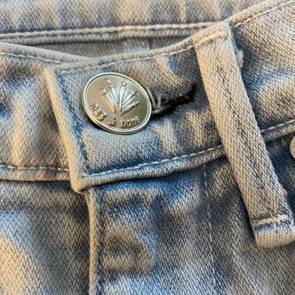 Rag & Bone Ankle Cigarette Bleached Jeans in Dean (J1) - Picture 3 of 8